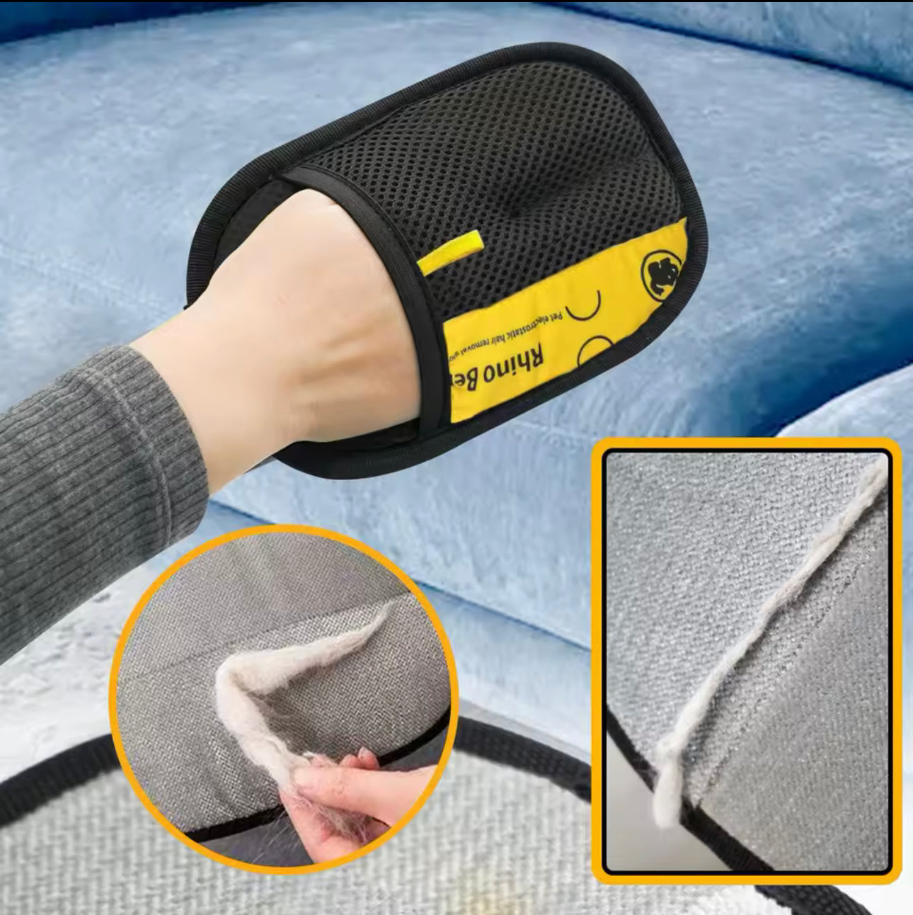Rhino Ben Pet hair cleaning gloves