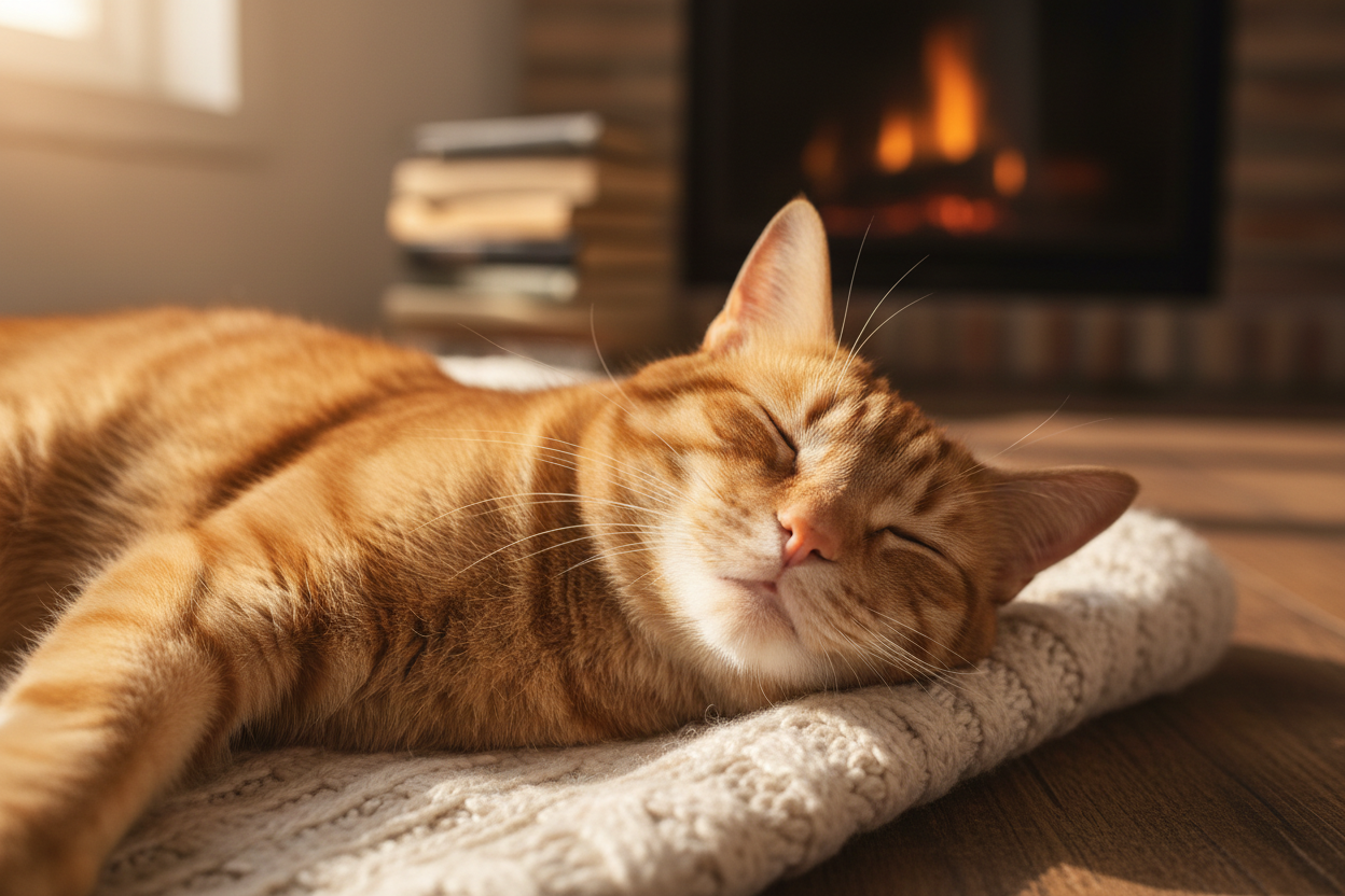 High-quality orange cat picture chill